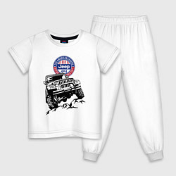 Пижама хлопковая детская Jeep The American Legend Джип Американская легенда, цвет: белый