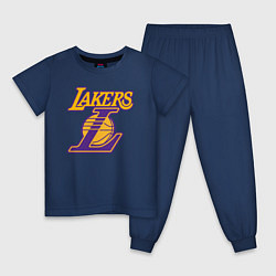 Пижама хлопковая детская Lakers Лейкерс Коби Брайант, цвет: тёмно-синий
