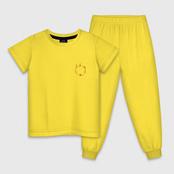Пижама хлопковая детская Dark Souls Знак Тьмы Мини, цвет: желтый