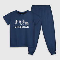 Пижама хлопковая детская Группа Shinedown, цвет: тёмно-синий