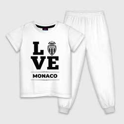 Пижама хлопковая детская Monaco Love Классика, цвет: белый