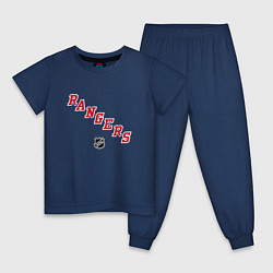 Пижама хлопковая детская New York Rangers NHL, цвет: тёмно-синий