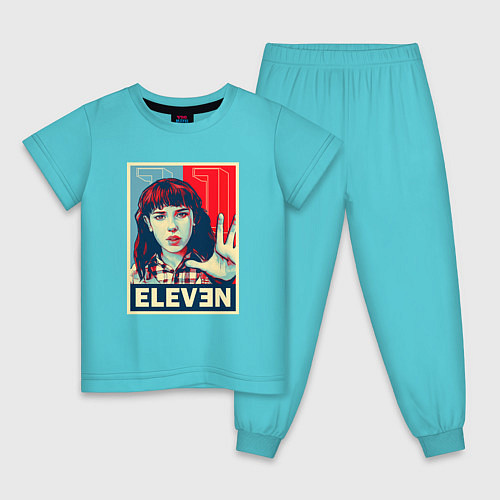 Детская пижама Stranger Things Eleven / Бирюзовый – фото 1