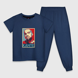 Пижама хлопковая детская Kanye - Hip Hop, цвет: тёмно-синий