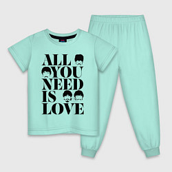 Детская пижама ALL YOU NEED IS LOVE THE BEATLES
