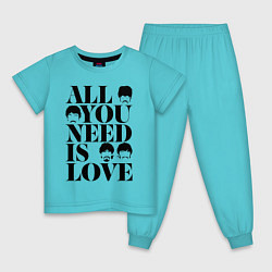 Детская пижама ALL YOU NEED IS LOVE THE BEATLES