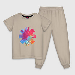 Пижама хлопковая детская RHCP Color, цвет: миндальный