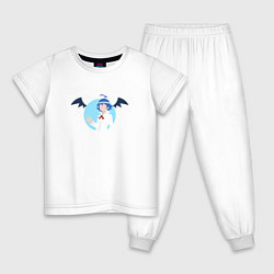 Пижама хлопковая детская Образ Ирумы, цвет: белый