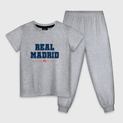 Пижама хлопковая детская Real Madrid FC Classic, цвет: меланж