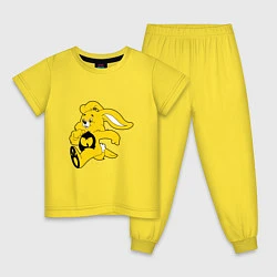 Пижама хлопковая детская Wu-Tang Bunny, цвет: желтый
