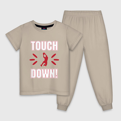 Детская пижама Тачдаун Touchdown / Миндальный – фото 1