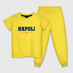 Пижама хлопковая детская Napoli FC Classic, цвет: желтый