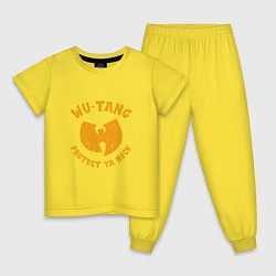 Пижама хлопковая детская Protect Ya Neck Wu-Tang, цвет: желтый