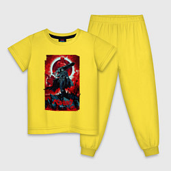 Пижама хлопковая детская Берсерк-Гатс, цвет: желтый