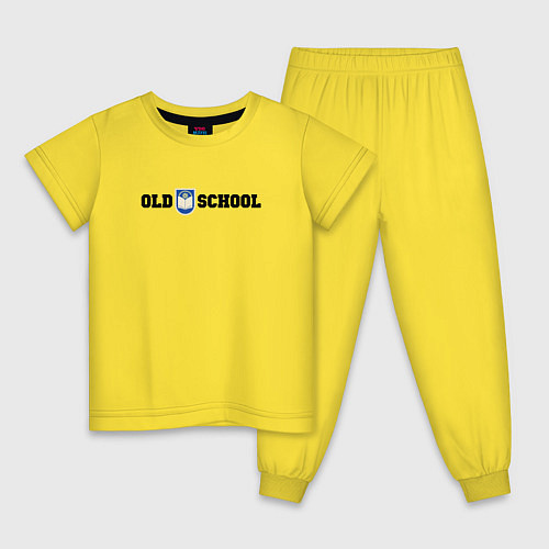 Детская пижама Old school, шеврон старой школы / Желтый – фото 1
