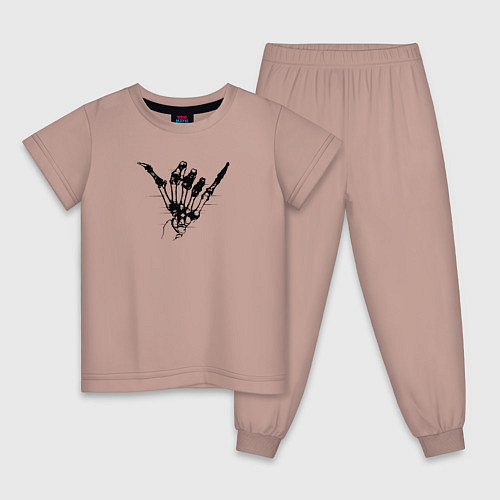Детская пижама Шака / Пыльно-розовый – фото 1