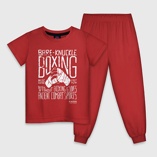 Детская пижама Бокс на голых кулаках / Красный – фото 1