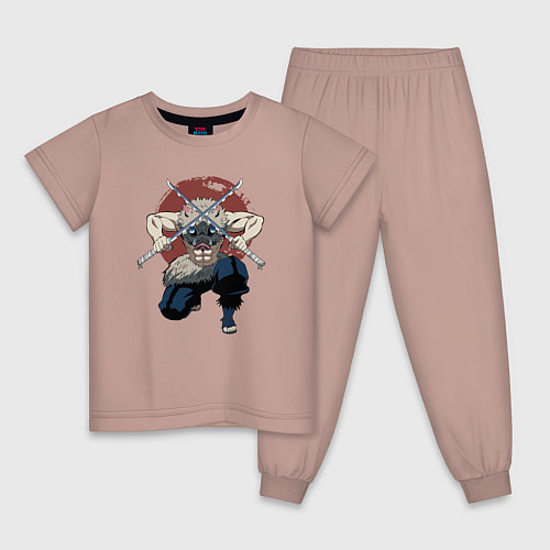 Детская пижама Иноске Демон Слеер / Пыльно-розовый – фото 1