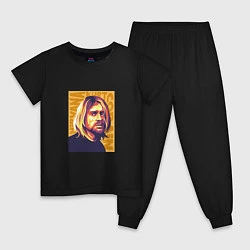 Пижама хлопковая детская Nirvana - Cobain, цвет: черный
