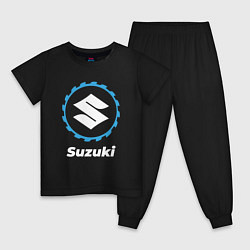 Пижама хлопковая детская Suzuki в стиле Top Gear, цвет: черный
