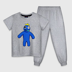 Пижама хлопковая детская Синий из Роблокс, цвет: меланж