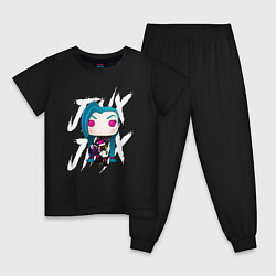 Пижама хлопковая детская Funko pop Jinx, цвет: черный