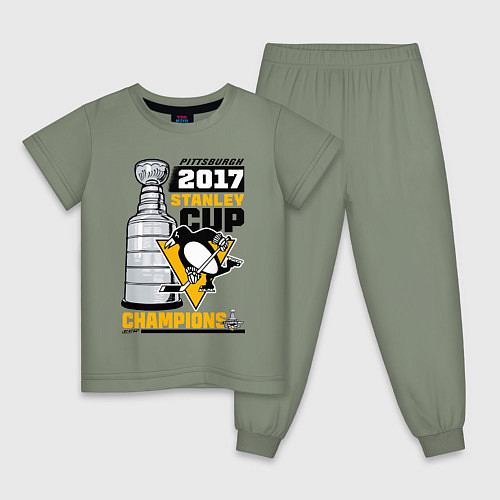 Детская пижама Питтсбург Пингвинз НХЛ / Авокадо – фото 1