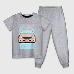 Пижама хлопковая детская Toyota Altezza stance alternative, цвет: меланж