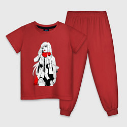 Пижама хлопковая детская Ноль два с чупачупсом, цвет: красный