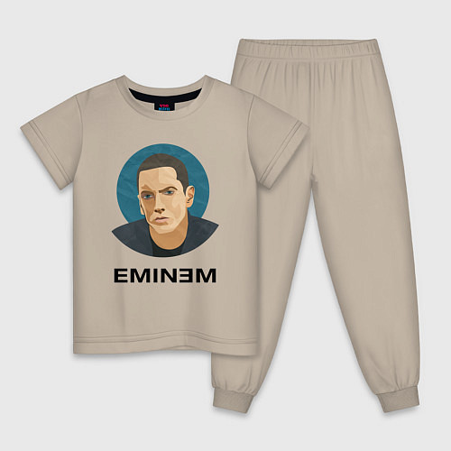 Детская пижама Eminem поп-арт / Миндальный – фото 1