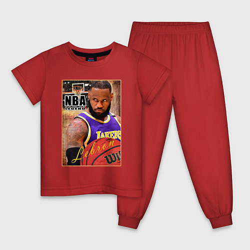 Детская пижама NBA легенды Леброн Джеймс / Красный – фото 1