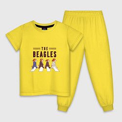 Пижама хлопковая детская Beagles, цвет: желтый