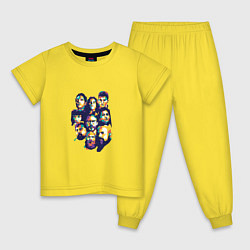 Пижама хлопковая детская La casa de papel, цвет: желтый
