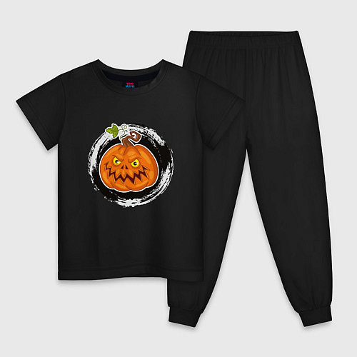 Детская пижама Мультяшная злая тыква Хэллоуин / Черный – фото 1