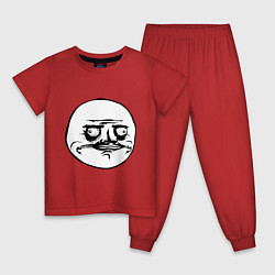 Пижама хлопковая детская Me Gusta - trollface, цвет: красный