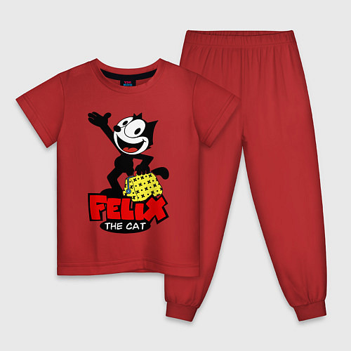 Детская пижама Cat Felix magic bag / Красный – фото 1
