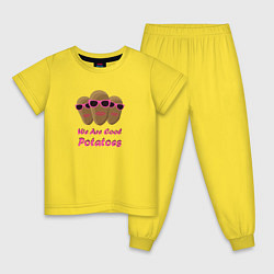 Пижама хлопковая детская We are cool potatoes, цвет: желтый