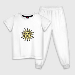 Пижама хлопковая детская Dark Souls - воины солнца, цвет: белый