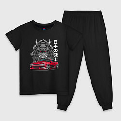 Пижама хлопковая детская Nissan Silvia S14 Sport, цвет: черный