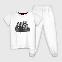 Пижама хлопковая детская Addams x Simpsons, цвет: белый
