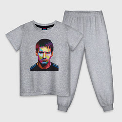 Пижама хлопковая детская Face Messi, цвет: меланж