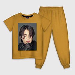 Пижама хлопковая детская Handsome Jimin, цвет: горчичный