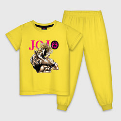 Пижама хлопковая детская Дио Брандо - JoJo Bizarre Adventure, цвет: желтый
