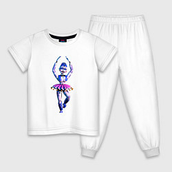 Пижама хлопковая детская Баллора, цвет: белый