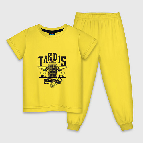 Детская пижама Tardis time lord / Желтый – фото 1
