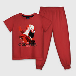Пижама хлопковая детская Кратос, арт, цвет: красный