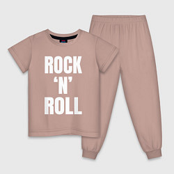 Детская пижама Rocknroll белая большая надпись