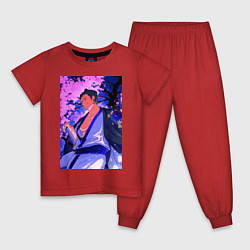 Пижама хлопковая детская Зоро красавец, цвет: красный