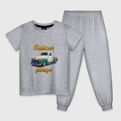 Пижама хлопковая детская Ретро пикап Chevrolet Thriftmaster, цвет: меланж
