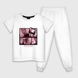 Пижама хлопковая детская Depeche Mode - Little 15, цвет: белый